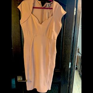 Nude knee length dress